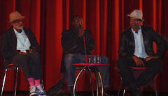 Melvin and Mario Van Peebles share a stage