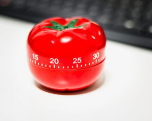 The Pomodoro Technique -- A tomato shaped kitchen timer